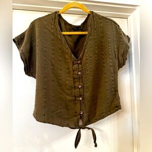 PrAna Summer Fun Tie Front Top size M